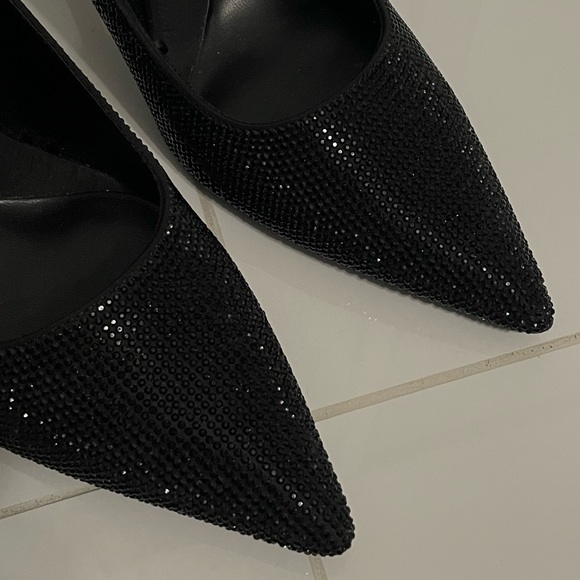 BLACK CRYSTAL PUMPS- ZARA (38) - Picture 5 of 7